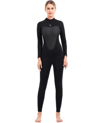 3mm Wetsuit Women Neoprene Long Sleeves Full Wetsuit for Diving Surfing Kayaking Snorkeling