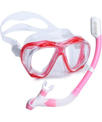 Snorkel Set Adults Snorkel Mask 180 Panoramic View Anti-Fog Anti-Leak Adjustable Straps Easy Breathing Diving Mask for Scuba Swimming Diving