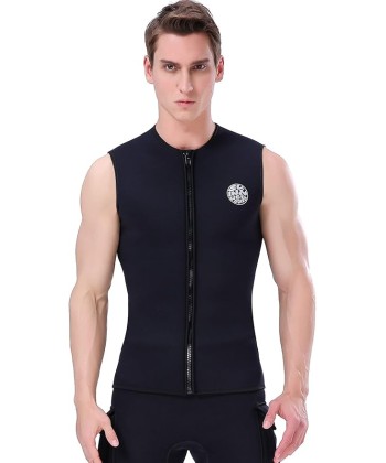Mens Wetsuit Vest 2mm / 3mm Premium Neoprene Wetsuit Top Sleeveless Surfing Canoeing Scuba Diving Vest