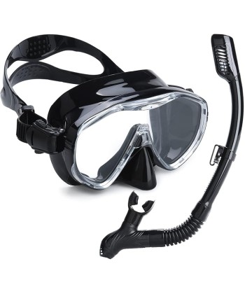 Snorkel Set Adults Snorkel Mask 180 Panoramic View Anti-Fog Anti-Leak Adjustable Straps Easy Breathing Diving Mask for Scuba Swimming Diving