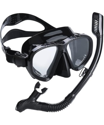 Snorkel Set Adults Snorkel Mask Panoramic View Anti-Leak Anti-Fog Adjustable Straps Diving Mask for Scuba Swimming Diving