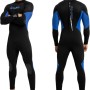 GoldFin Wetsuit Men, 3mm Wetsuits Neoprene Wet Suits Fullsuit Back Zip Keep Warm in Cold Water Diving Swimming Kayaking Surfing