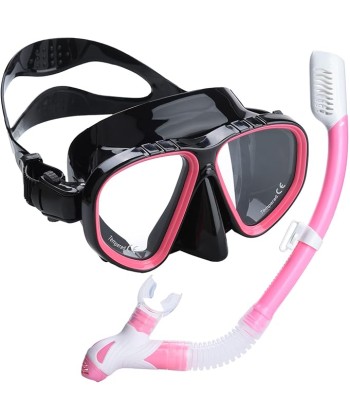 Snorkel Set Adults Snorkel Mask Panoramic View Anti-Leak Anti-Fog Adjustable Straps Diving Mask for Scuba Swimming Diving