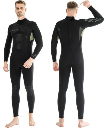 GoldFin Wetsuit Men, 3mm Wetsuits Neoprene Wet Suits Fullsuit Back Zip Keep Warm in Cold Water Diving Swimming Kayaking Surfing