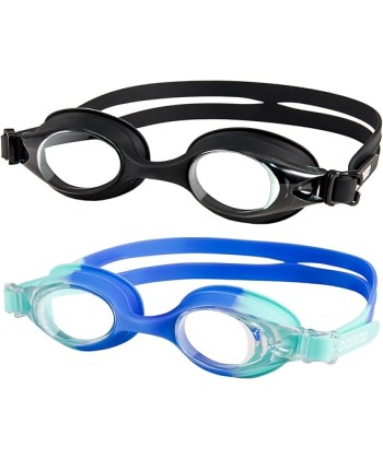 2 Pack Kids Swim Goggles Anti-Fog No Leaking Clear Vision Swimming Goggles for Kids Youth Aged 4-16