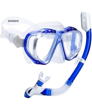 Snorkel Set Adults Snorkel Mask 180 Panoramic View Anti-Fog Anti-Leak Adjustable Straps Easy Breathing Diving Mask for Scuba Swimming Diving