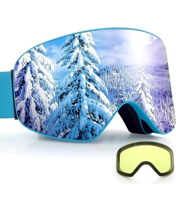 Ski Goggles Cylindrical Lens for Skiing Snowboard Anti-fog UV Protection Embossed Strap for Women Men