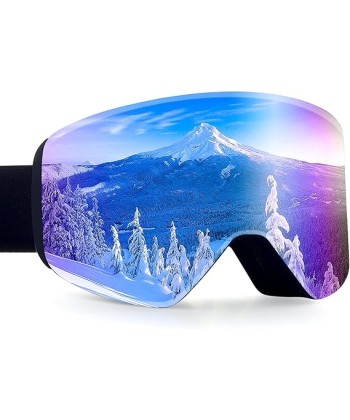 Ski Goggles Anti Fog UV Protection Dual Detachable Lens Frameless Snowboard Goggles for Men Women Youth